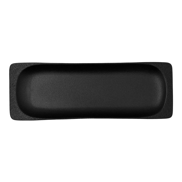 Snack tray Bidasoa Fosil Black Ceramic Aluminium Oxide 36 x 12,7 x 2,9 cm (9Units) For Discount