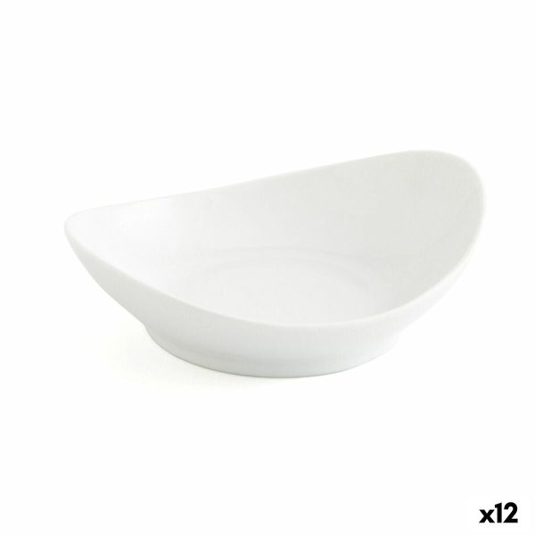 Snack tray Quid Gastro Fun White Ceramic 14 x 11 cm (12 Units) For Discount