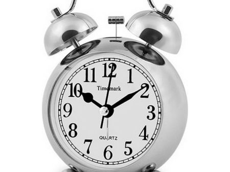 Analogue Alarm Clock Timemark Silver (9 x 13,5 x 5,5 cm) For Cheap