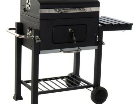 Coal Barbecue with Cover and Wheels DKD Home Decor Black Metal Steel 140 x 60 x 108 cm (140 x 60 x 108 cm) Online Hot Sale