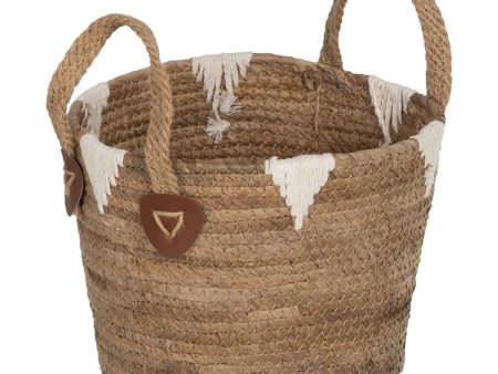 Multi-purpose basket White Natural Natural Fibre 21 x 21 x 15 cm (3 Pieces) on Sale