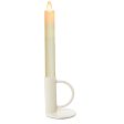 Candleholder Alexandra House Living White Golden Metal 7 x 9 x 7 cm Enamelled Metal For Cheap