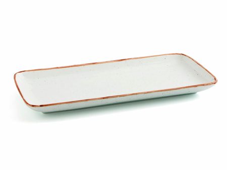 Serving Platter Ariane Terra Rectangular Ceramic Beige (28 x 14 cm) (6 Units) Online Sale