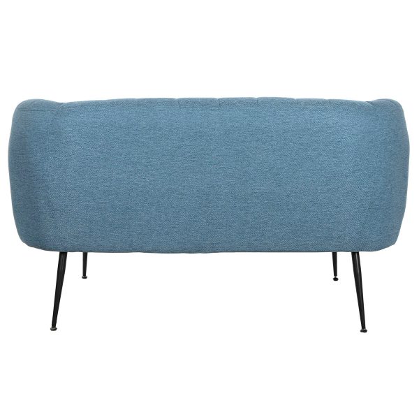 Sofa DKD Home Decor Blue Black Foam Wood Metal Velvet Scandi 129 x 75 x 73 cm Online Hot Sale