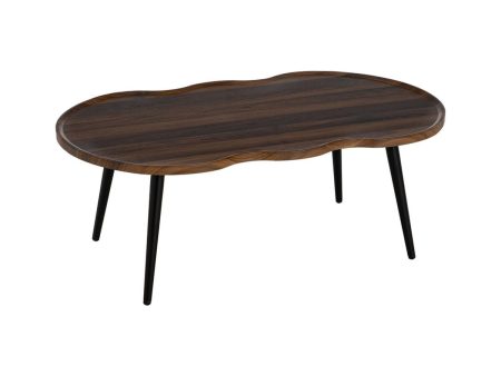 Centre Table Brown Black Iron MDF Wood 100 x 60 x 38 cm Discount