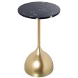 Side table Alexandra House Living Black Golden Wood 35 x 60 x 35 cm Online now