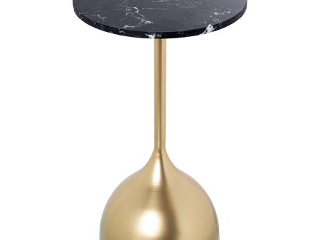 Side table Alexandra House Living Black Golden Wood 35 x 60 x 35 cm Online now