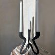 Candle Holder Alexandra House Living Grey Aluminium 18 x 21 x 17 cm on Sale