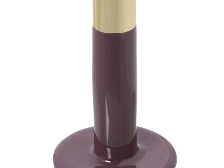 Candleholder Alexandra House Living Violet Golden Metal 7 x 12 x 7 cm Enamelled Metal Supply