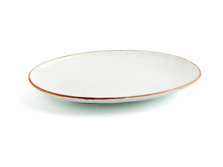 Serving Platter Ariane Terra Oval Ceramic Beige (Ø 32 cm) (6 Units) Online