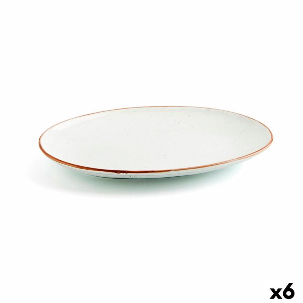 Serving Platter Ariane Terra Oval Ceramic Beige (Ø 32 cm) (6 Units) Online