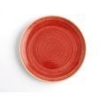 Flat Plate Ariane Terra Red Ceramic Ø 21 cm (12 Units) Supply