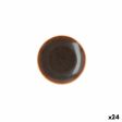 Flat plate Ariane Decor Ceramic Brown (Ø 15 cm) (24 Units) Online now