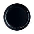 Flat Plate Luminarc Cottage Black Glass 25 cm (24 Units) Fashion