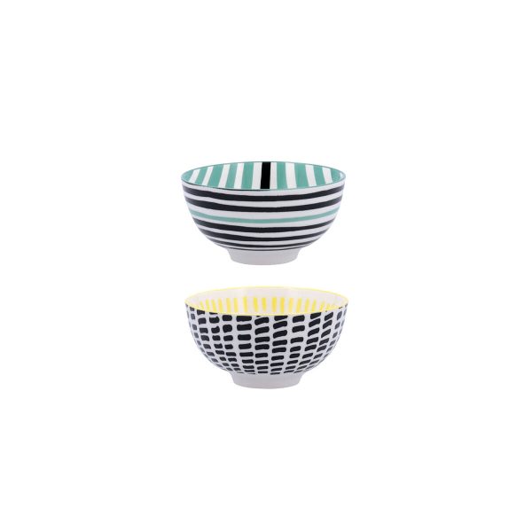 Bowl Bidasoa Zigzag Multicolour Ceramic 11 cm (24 Units) Fashion