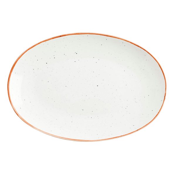 Serving Platter Ariane Terra Oval Ceramic Beige (Ø 26 cm) (12 Units) For Discount