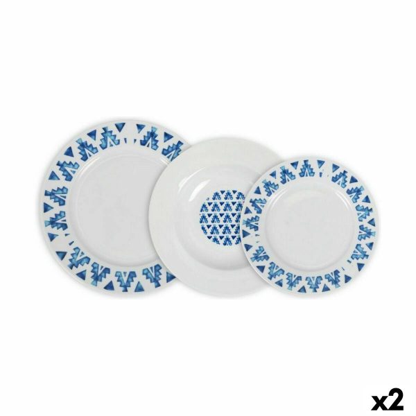 Dinnerware Set La Mediterránea Marvin Circular 12 Pieces (2 Units) For Discount