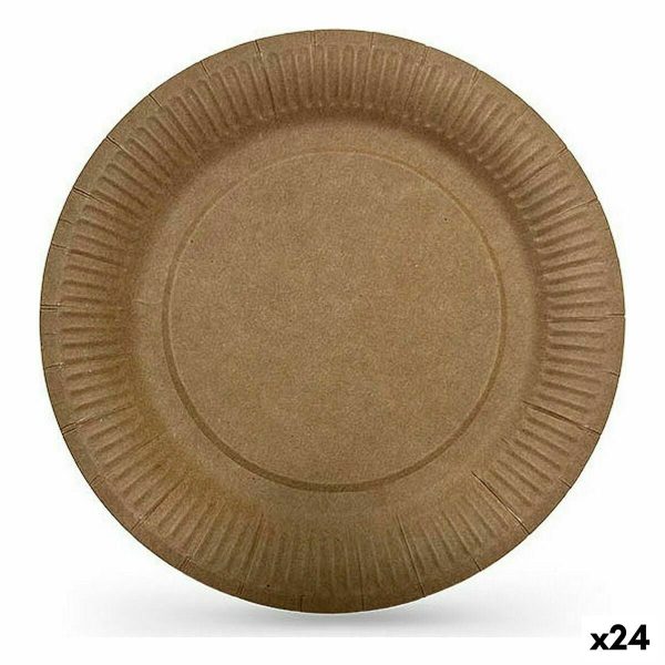 Plate set Algon Disposable kraft paper 10 Pieces 20 cm (24 Units) Sale