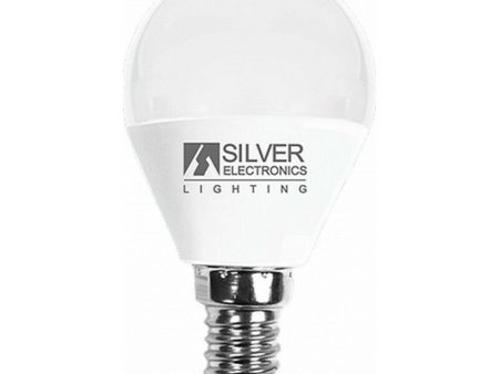 Spherical LED Light Bulb Silver Electronics E14 7W Warm light For Cheap