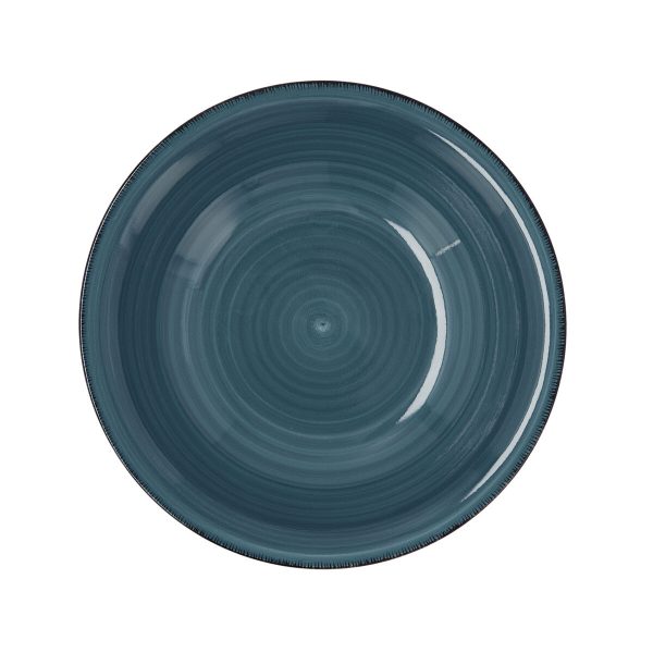 Deep Plate Quid Vita Ceramic Blue (ø 21,5 cm) (12 Units) Online Hot Sale