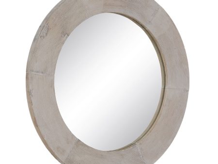 Wall mirror White Natural Vertical 61 x 2,5 x 61 cm Discount