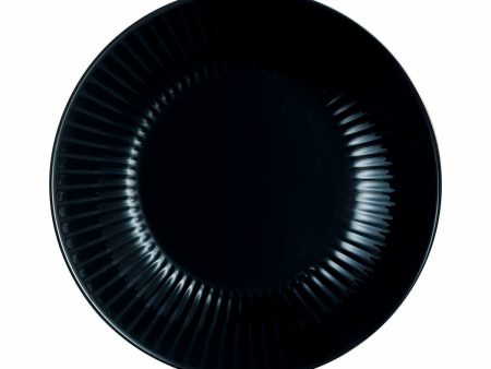 Deep Plate Luminarc Cottage Black Glass 20 cm (24 Units) Fashion