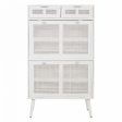 Shoe cupboard Alexandra House Living White 32 x 120 x 70 cm Grille Online Hot Sale