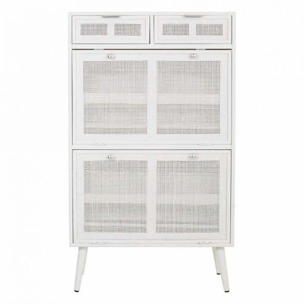 Shoe cupboard Alexandra House Living White 32 x 120 x 70 cm Grille Online Hot Sale