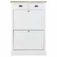 Shoe cupboard Alexandra House Living White Brown 33 x 120 x 80 cm Supply