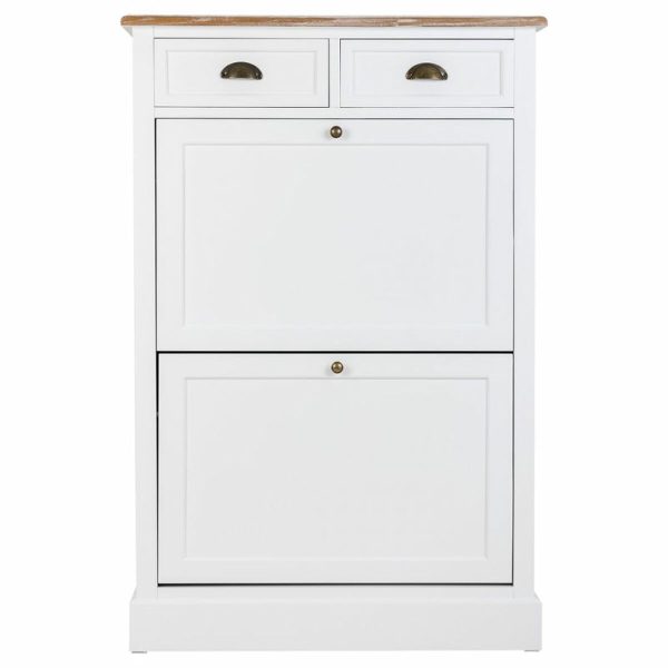 Shoe cupboard Alexandra House Living White Brown 33 x 120 x 80 cm Supply