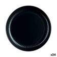 Flat Plate Luminarc Cottage Black Glass 25 cm (24 Units) Fashion