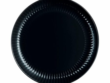 Flat Plate Luminarc Cottage Black Glass 25 cm (24 Units) Fashion