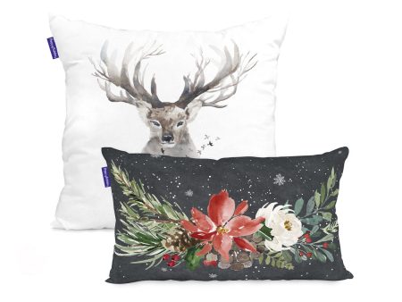 Set of cushion covers HappyFriday Mystical winter  Multicolour 2 Pieces Online