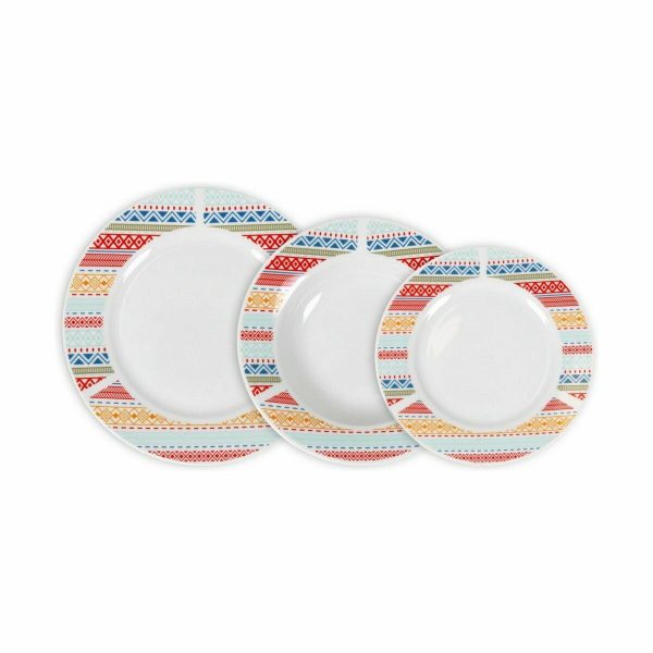 Dinnerware Set La Mediterránea Palma Circular 18 Pieces (2 Units) Online now