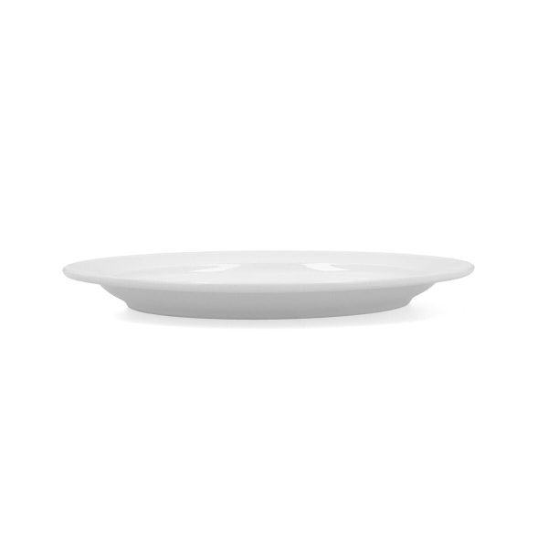 Flat plate Bidasoa Glacial Ceramic White (24 cm) (Pack 6x) Supply