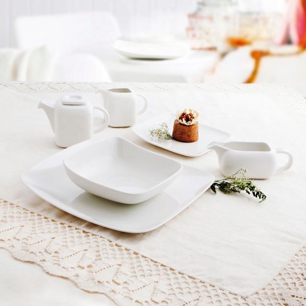 Dessert dish Ariane Vita Squared Ceramic White (20 x 17 cm) (12 Units) Online now