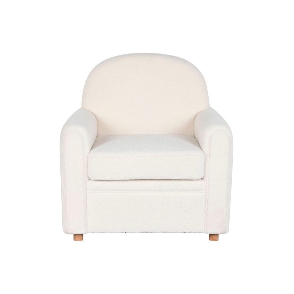 Armchair DKD Home Decor White Polyester Wood 79 x 72 x 86 cm Online