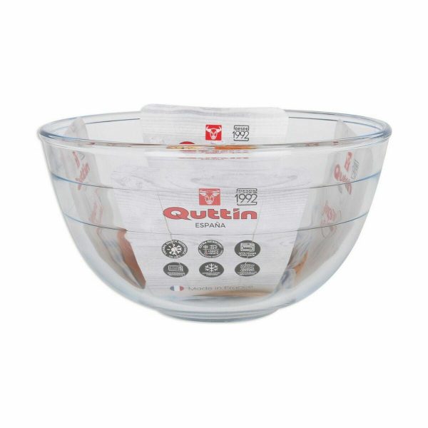 Bowl Quttin Quttin Glass 3,8 L Mixer (6 Units) Online Sale