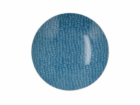 Deep Plate Ariane Coupe Ripple Ceramic Blue (20 cm) (6 Units) For Discount