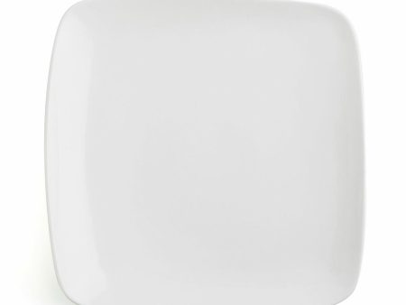 Flat plate Ariane Vital Squared Ceramic White (30 x 22 cm) (6 Units) Cheap