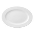 Flat plate Ariane Prime Oval Ceramic White (38 x 25 cm) (6 Units) Online