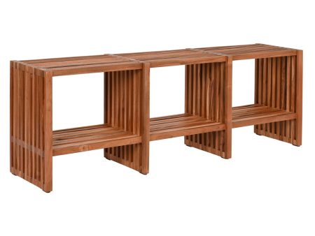 TV furniture Home ESPRIT Natural Teak 130 x 30 x 45 cm Sale