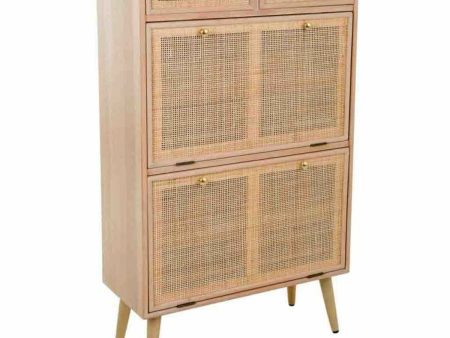 Shoe cupboard Alexandra House Living Natural Grille 120 x 32 x 70 cm Supply