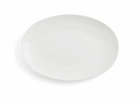 Serving Platter Ariane Vital Coupe Oval Ceramic White (Ø 26 cm) (12 Units) Online Hot Sale