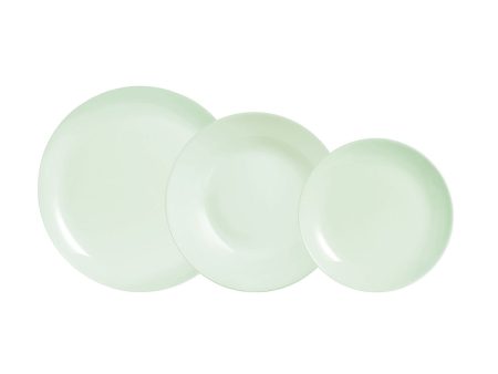 Dinnerware Set Luminarc Diwali Paradise Green Glass 12 Pieces Hot on Sale