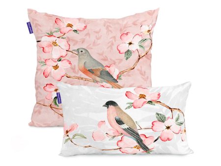 Set of cushion covers HappyFriday Ohara Multicolour 2 Pieces For Sale