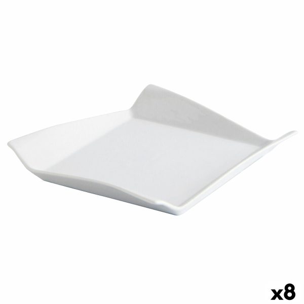 Flat Plate Quid Gastro Fresh White Ceramic Sandwich (8 Units) on Sale