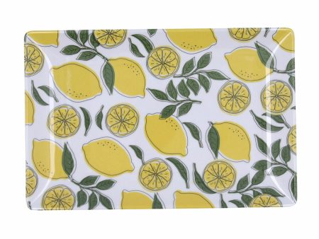 Snack tray Quid Sicilia Multicolour Bioplastic Lemon 30 x 20 x 2 cm (12 Units) on Sale