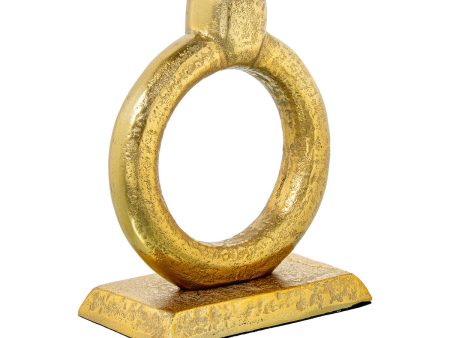 Candle Holder Alexandra House Living Golden Aluminium 14 x 16 x 8 cm Fashion