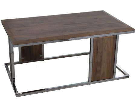 Centre Table Alexandra House Living Brown Silver Wood 99 x 45 x 59 cm Cheap